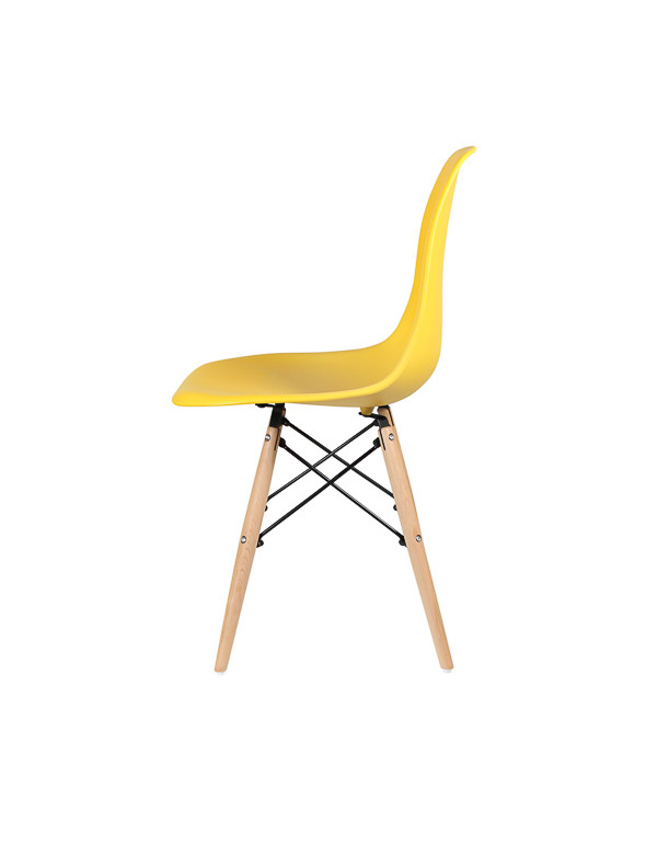 Стул обеденный EAMES DSW WX-503, пластик желтый